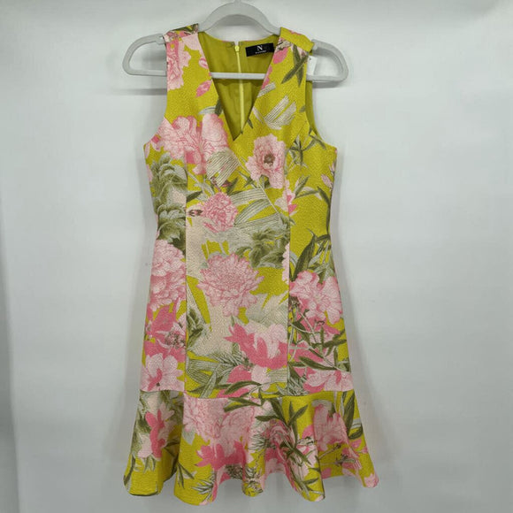 Women's Natori Floral Spring Yellow Day Dress 4