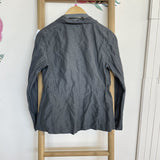 women Eileen Fisher Eileen Fisher Grey Notched Collar Jacket Size S/P Gray Jacket SP