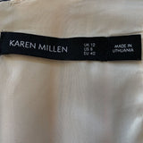 women Karen Millen Karen Millen Striped Faux Wrap Dress Size 8 Dress