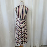 women Karen Millen Karen Millen Striped Faux Wrap Dress Size 8 Dress