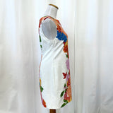 women Tracy Reese Tracy Reese Sleeveless White Dress with Floral Design Size 8 White/Multi Dress 8