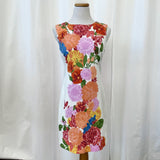 women Tracy Reese Tracy Reese Sleeveless White Dress with Floral Design Size 8 White/Multi Dress 8