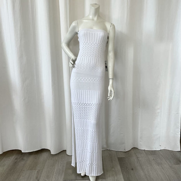 NWT Young Fabulous & Broke White Lou Crochet Strapless Maxi Dress Size Medium