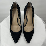 women Ann Taylor Suede Heels Black Shoes 5.5