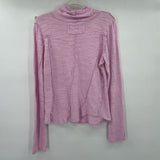 women We the Free Turtleneck Orchid Pink Knit Top L