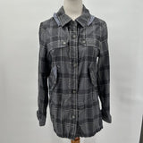 women P+S+ - Anthro P+S+ Anthropologie Gray Plaid Water Resistant Jacket Women's Size Small Gray Jacket S