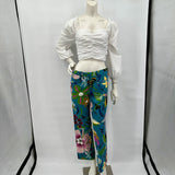 Gucci Spring 1999 Tom Ford Iconic Runway Blue Floral Pants Size 42