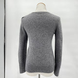 Halogen Gray V-Neck Cashmere Sweater Size Small
