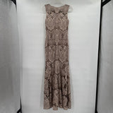 women Calvin Klein NWT Sequined Lace Blush Pink Black Dress 2