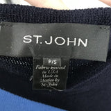 women St John Shawl Black/Blue Sweater XS/S