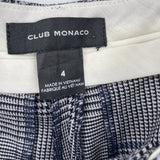 women Club Monaco Plaid Slacks Blue Pants 4