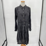 New With Tags Kyla SEO Black Izzy Dress Embroidered Tunic Convertible Duster Size Small