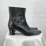 women Matisse Matisse Black Keyhole Embroidered Ankle Boots 10M Black Shoes 10M