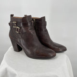 women Louise et Cie Louise Et Cie Lo-Vianne Brown Ankle Booties Double Buckle 10M/40 Brown Shoes 10M/40