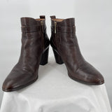 women Louise et Cie Louise Et Cie Lo-Vianne Brown Ankle Booties Double Buckle 10M/40 Brown Shoes 10M/40