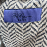 women Les Copains Herringbone Tan and Gray Sweater 44/M