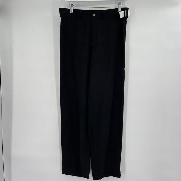 women Columbia Silk Trousers Black Pants M