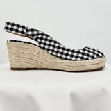 women Christian Louboutin Christian Louboutin Gingham Espedrilles Black and White 6.5/37 B&W Shoes 37/6.5