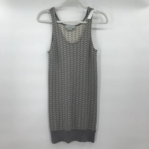 women Alexander Wang Wool Blend Knit Bodycon Gray/White Day Dress L