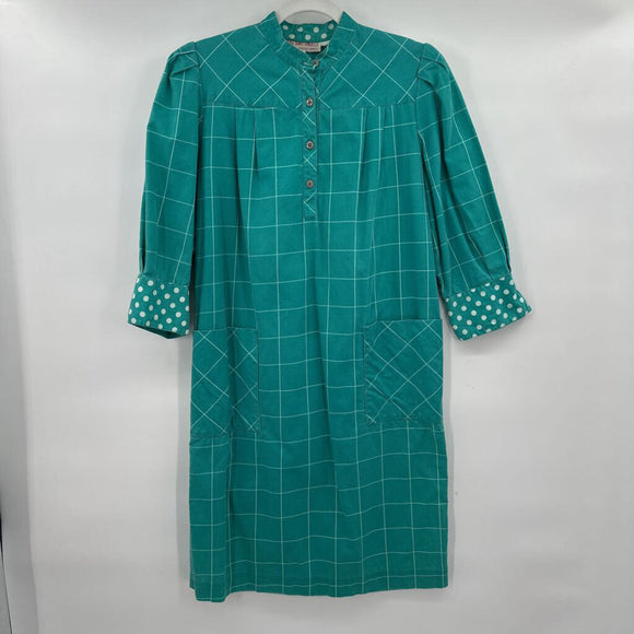 women Giorgio Sant Angel Grid Check Teal Vintage 10