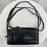 Brighton Black Leather Mini Crossbody Shoulder Bag