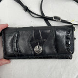 Brighton Black Leather Mini Crossbody Shoulder Bag