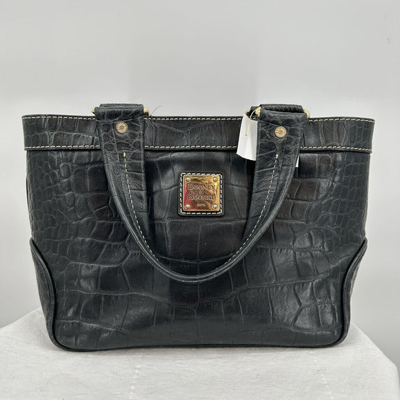 Dooney & Bourke Vintage Black Crocodile Leather Handbag