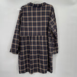 women Susan Betro Plaid Shirtdress Blue Dress 2X