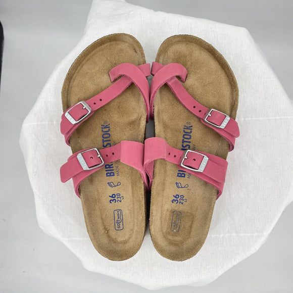 Birkenstock Mayari Barbie Pink Sandals with White Sole Womens 36