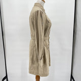 Michael Kors Hemp Utility Khaki Mini Belted Shirt Dress Women's Size 10