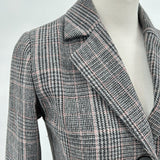 women International Concepts International Concepts Gray Plaid Wool Blend Walker Coat Women's Size Extra Small/XS Multi Coat XS