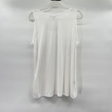 women Angela Mara NWT Sequin White Top L