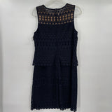 women Lauren Ralph Lauren Lace Cocktail Navy Blue Dress 12