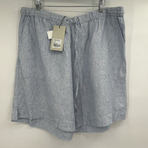 women Poetry MSRP $139 Linen Blue White Shorts 16