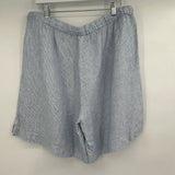 women Poetry MSRP $139 Linen Blue White Shorts 16