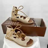 women Casta New in Box Casta Isha Suede Leather Sandals in Arena Women's Size EU38/US8 Tan Shoes 38/8