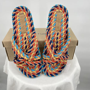 women Salt+Umber New in Box Salt + Umber Sierra Rope Sandal in Rainbow Women's Size EU40/US9 Multi Shoes 40/9