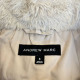 women Andrew Marc Faux Fur Hooded Walker Jacket in Barley Large Cream Jacket L