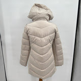 women Andrew Marc Faux Fur Hooded Walker Jacket in Barley Large Cream Jacket L