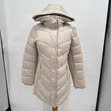 women Andrew Marc Faux Fur Hooded Walker Jacket in Barley Large Cream Jacket L