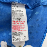 women Topshop NWT Floral Blue Top 2