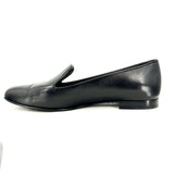 women Versace Women's Versace Black Leather Smoking Slipper Ballet Flat 39/8.5 Black Shoes 39/8.5