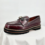 women Coach Women's Coach Lenox Loafer Cabernet Leather Size 9.5 Oxblood Shoes 9.5