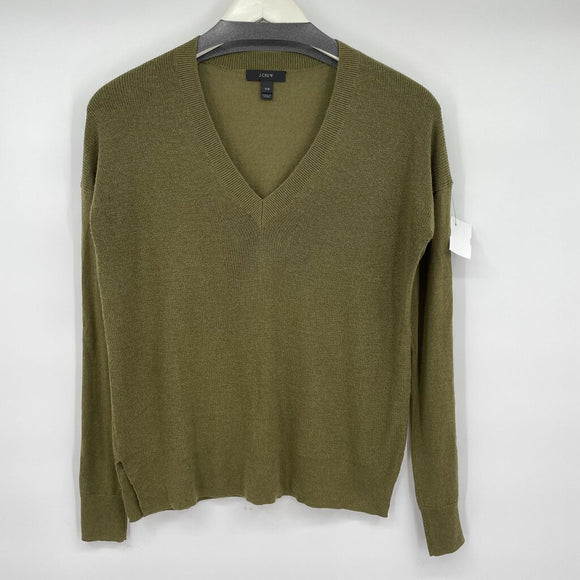 women J. Crew Merino/Cotton Blend Green Sweater XXS