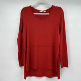 women Beacan Cove Tunic Reddish Orange Knit Top M