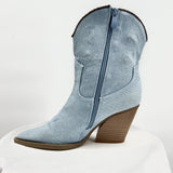 women Mata Denim Western Boots Blue Shoes 10