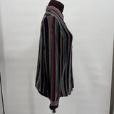 women Rails Striped Button Front Navy Blue Multi Top S