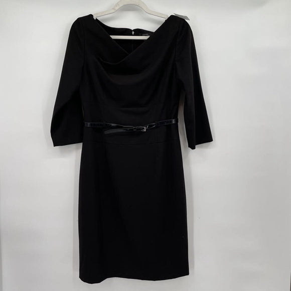 women Tahari Belted Black Day Dress 6