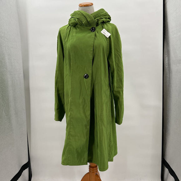 women Mycra Pac Rain Coat Green Jacket S/M