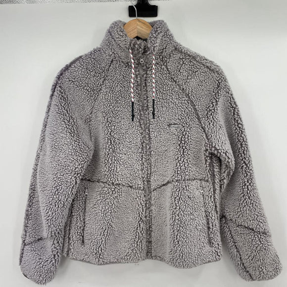 women Wrangler Fuzzy Zip Up Gray Jacket S